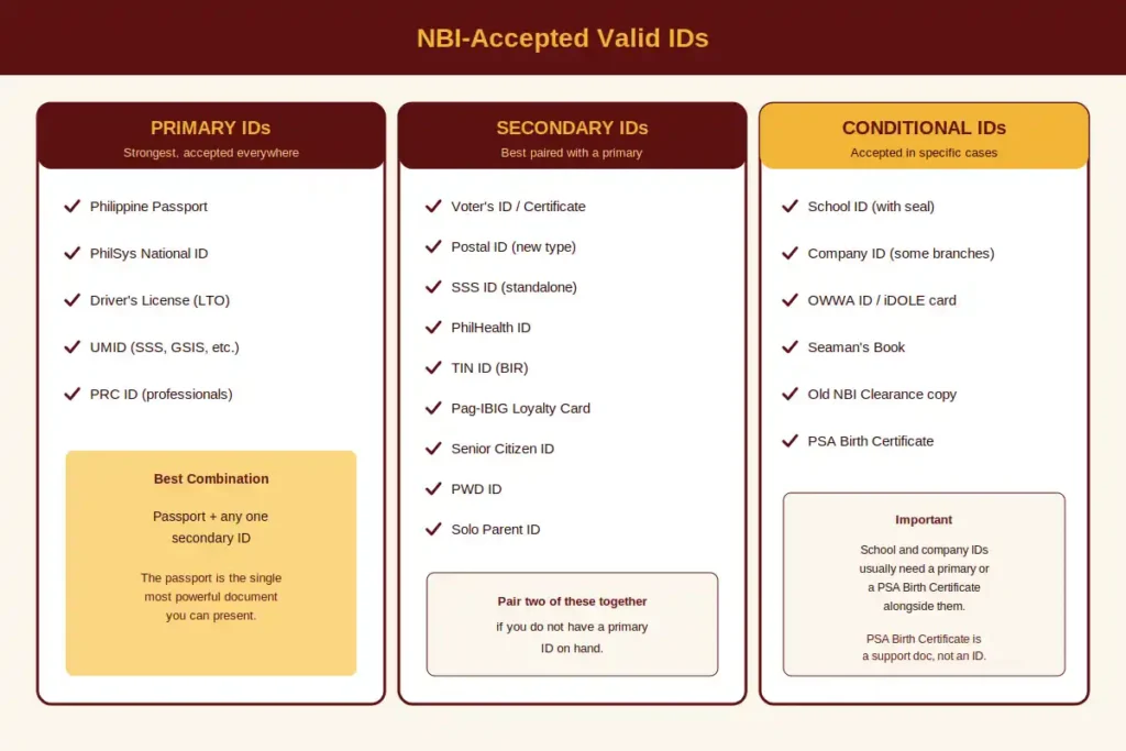 NBI Requirements 2 NBI-Accepted Valids IDs