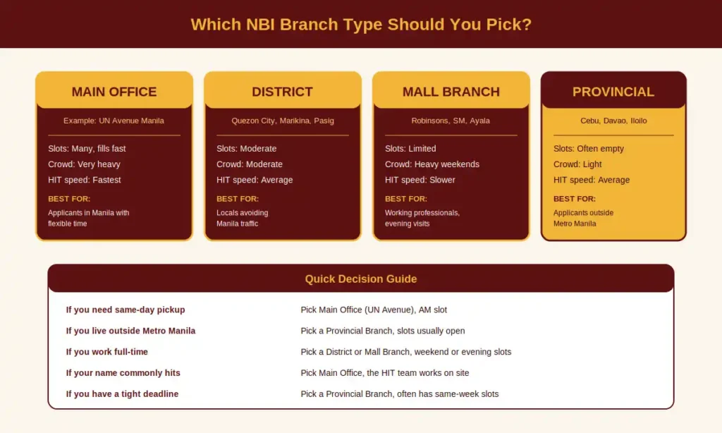 NBI Branch Types